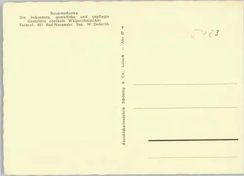 we31383 Bad Neuenahr-Ahrweiler Bad Neuenahr Gaststaette Bauernschenke * Kategorie. Bad Neuenahr-Ahrweiler Alte Ansichtskarten