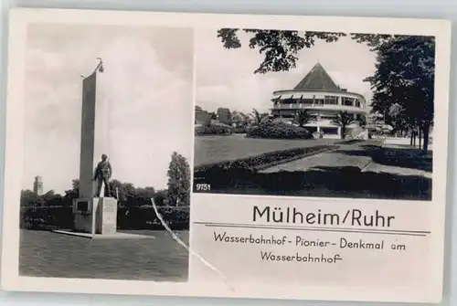 Muelheim Ruhr Wasser Bahnhof Pionier Denkmal  *