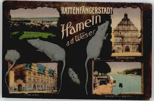 Hameln Ratten Rattenfaengerhaus Dampferlandungsplatz Hochzeitshaus *