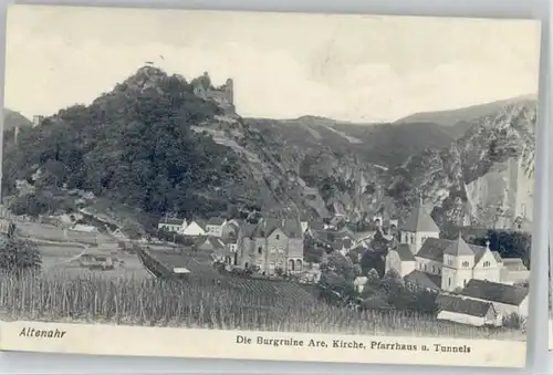 Altenahr Burgruine Are Kirche Pfarrhaus Tunnel *