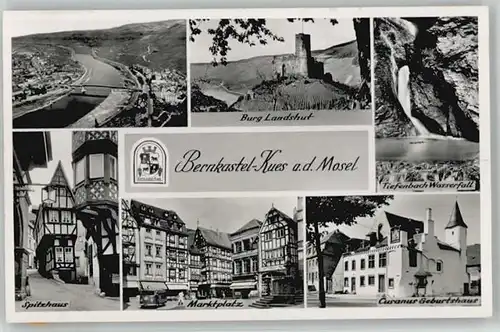 Bernkastel-Kues Bernkastel-Kues Burg Landshut Spitzhaus Marktplatz Wasserfall * / Bernkastel-Kues /Bernkastel-Wittlich LKR