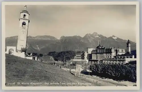 we42366 St Moritz GR St Moritz schiefe Turm * Kategorie. St Moritz Alte Ansichtskarten