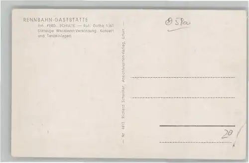 Gotha Thueringen Gotha Boxberg Gaststaette Rennbahn * / Gotha /Gotha LKR