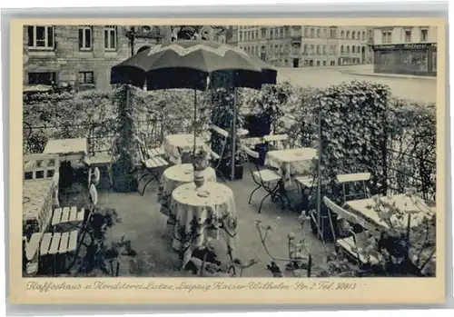 Leipzig Kaffeehaus Lutze Kaiser-Wilhelm-Strasse *