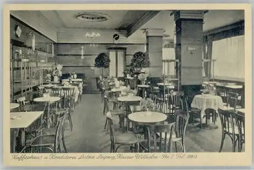 Leipzig Kaffeehaus Lutze Kaiser-Wilhelm-Strasse *