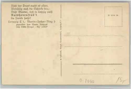 Leipzig Ratsherrnstuebl Martin-Luther-Ring 3 *