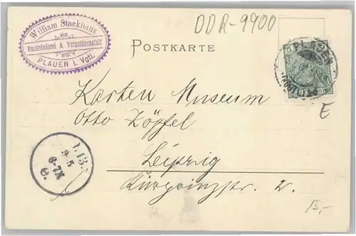 we57527 Plauen Vogtland Plauen [Stempelabschlag] Koenig Albert Hoehe x Kategorie. Plauen Alte Ansichtskarten