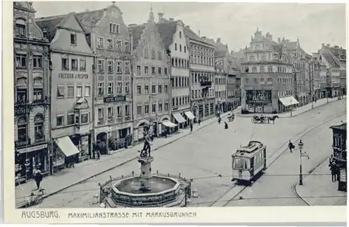 Augsburg Maximilianstrasse Markusbrunnen *