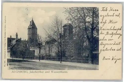 Augsburg Jakoberthor Wasserthurm x