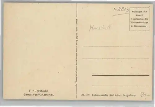 we62233 Marschall Vinzenz Dinkelsbuehl Kuenstler V Marschall * Kategorie. Kuenstlerkarte Alte Ansichtskarten