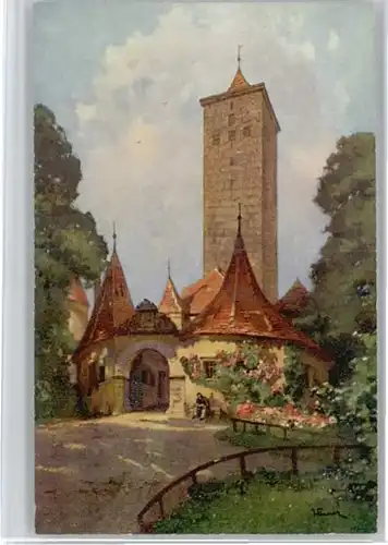 Rothenburg Tauber Kuenstler J. Frank *