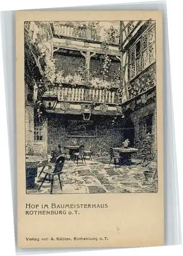 Rothenburg Tauber Baumeisterhaus Kuenstler Ressel *