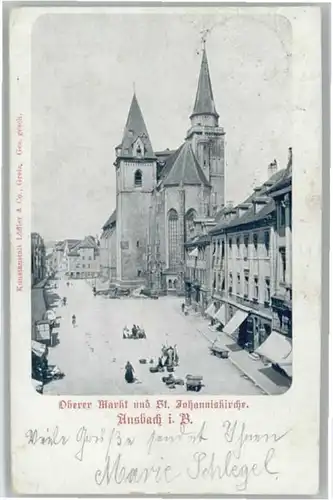 we62539 Ansbach Mittelfranken Ansbach St Johannis Kirche  x Kategorie. Ansbach Alte Ansichtskarten