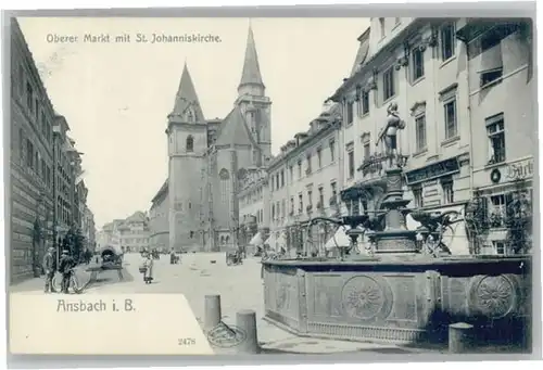 we62549 Ansbach Mittelfranken Ansbach St Johannis Kirche  * Kategorie. Ansbach Alte Ansichtskarten