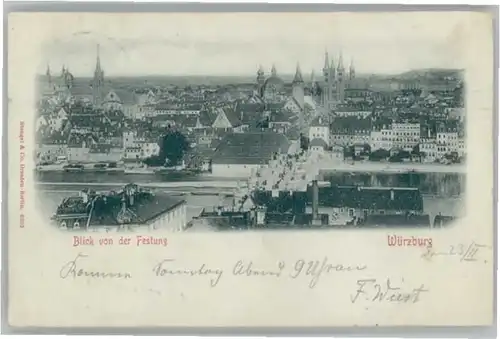 Wuerzburg Blick von Festung x