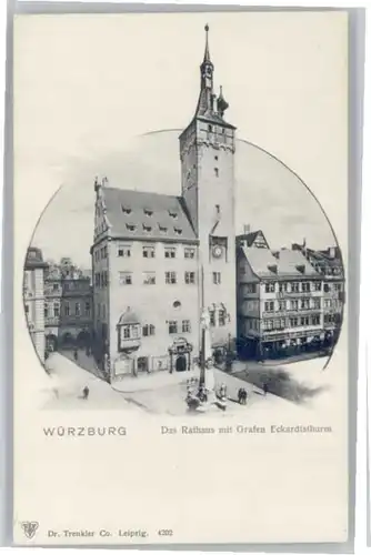 Wuerzburg Rathaus Grafen Eckardtsturm *