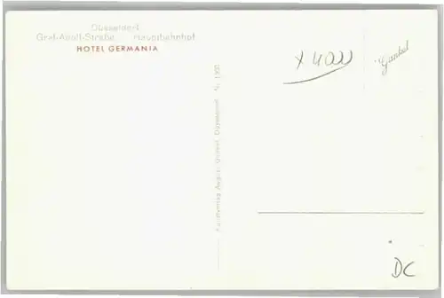 Duesseldorf Bahnhof Hotel Germania Graf-Adolf-Strasse *