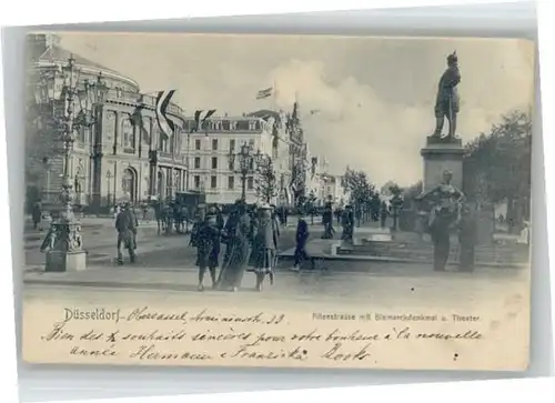 Duesseldorf Bismarck-Denkmal Alleestrasse Theater x