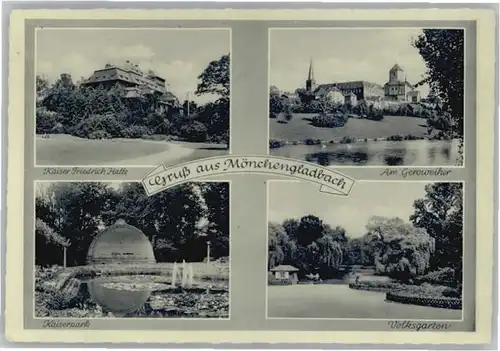 Moenchengladbach Kaiser Friedrich Halle Geroweiher Kaiserpark Volksgarten x