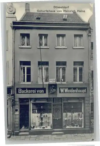 Duesseldorf Baeckerei W. Weidenhaupt Geburtshaus Heinrich Heine *