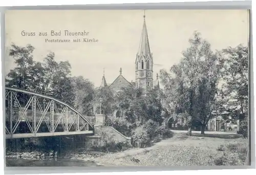 we69422 Bad Neuenahr-Ahrweiler Bad Neuenahr Poststrasse Kirche Bruecke * Kategorie. Bad Neuenahr-Ahrweiler Alte Ansichtskarten