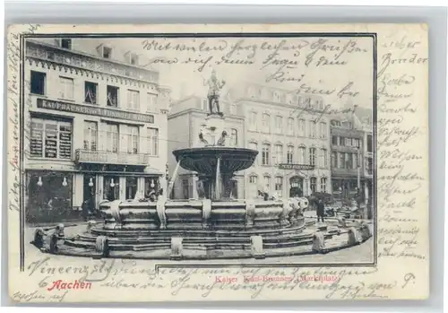 Aachen Kaiser Karlsbrunnen Marktplatz x