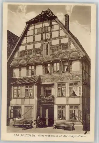 Bad Salzuflen Giebelhaus Langenstrasse Karte von ca. 1920 x