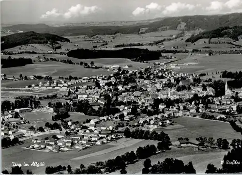 we84546 Isny Allgaeu Isny Fliegeraufnahme * Kategorie. Isny im Allgaeu Alte Ansichtskarten