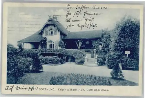 Dortmund Kaiser Wilhelm Hain Gaertnerhaeuschen x