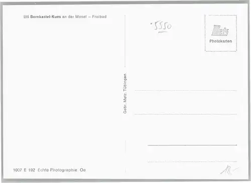 we85988 Bernkastel-Kues Bernkastel-Kues Freibad * Kategorie. Bernkastel-Kues Alte Ansichtskarten