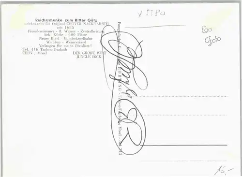 Traben-Trarbach Reichsschenke Zum Ritter Goetz *