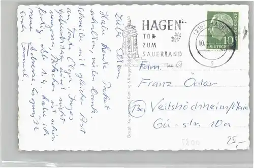 we88909 Hagen Westfalen Hagen Freibad Jscheland x Kategorie. Hagen Alte Ansichtskarten