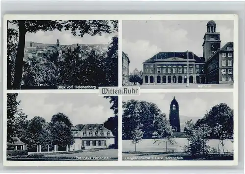 Witten Ruhr Witten Parkhaus Hohenstein Berger Denkmal  x / Witten Ruhr /Ennepe-Ruhr-Kreis LKR