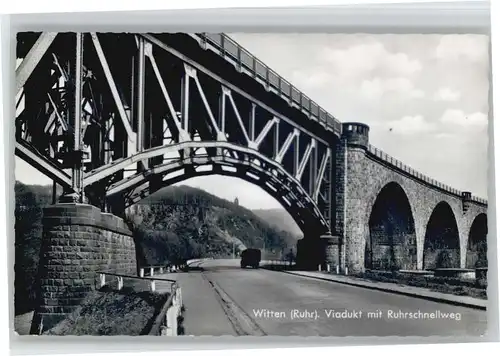 Witten Ruhr Witten Viadukt Ruhrschnellweg x / Witten Ruhr /Ennepe-Ruhr-Kreis LKR