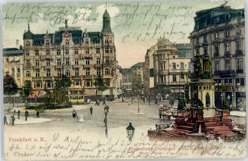 Frankfurt Main Gutenberg Denkmal Kaiserstrasse x