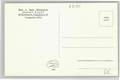 Wiesbaden Weinrestaurant Mutter Engel *