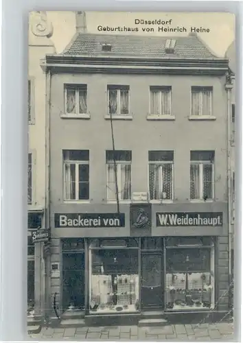 Duesseldorf Geburtshaus von Heinrich Heine Baeckerei Weidenhaupt x
