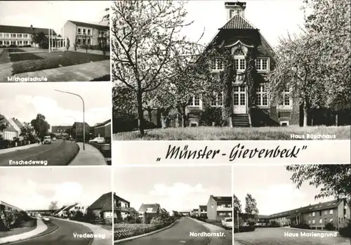 Muenster Westfalen Gievenbeck Haus Rueschhaus Haus Marlengrund Nordhornstrasse Enschedeweg Michaelschule / Muenster /Muenster Stadtkreis