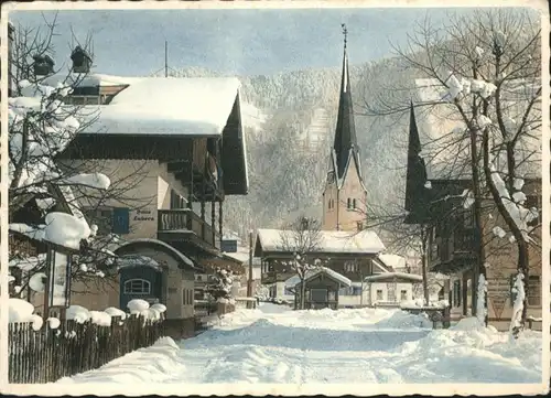 Bayrischzell Kirche Winter / Bayrischzell /Miesbach LKR