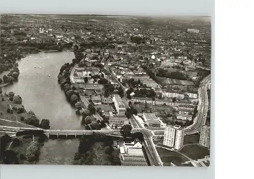 Muenster Westfalen Fliegeraufnahme  Aasee Bruecke / Muenster /Muenster Stadtkreis