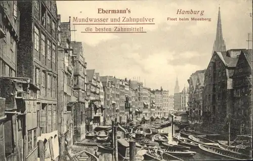 Hamburg Ebermann`s Mund  Zahnpulver
Fleet beim Meesberg / Hamburg /Hamburg Stadtkreis