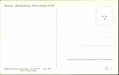 Duesseldorf Grosse Ausstellung 1926 / Duesseldorf /Duesseldorf Stadtkreis