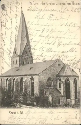 Soest Arnsberg Reformierte Kirche mit schiefem Turm / Soest /Soest LKR