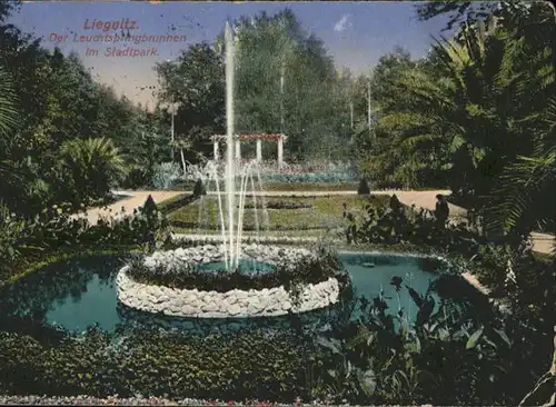 Liegnitz Legnica Leuchtspringbrunnen Stadtpark / Niederschlesien /