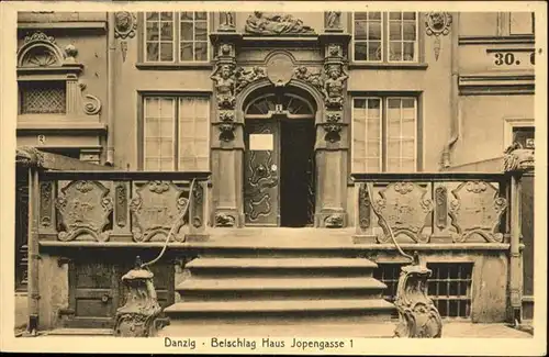 Danzig Westpreussen Beischlag Haus Jopengasse  / Gdansk /