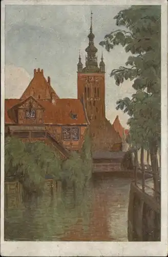 Danzig Westpreussen Muellergewerkshaus Katharinen Kirche  / Gdansk /