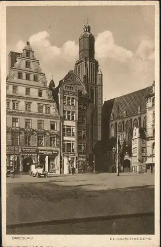 Breslau Niederschlesien Elisabeth Kirche  / Wroclaw /