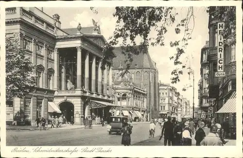 Breslau Niederschlesien Schweidnitzerstrasse Stadttheater / Wroclaw /