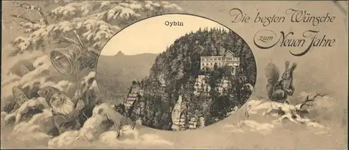 Oybin Neujahrskarte / Kurort Oybin /Goerlitz LKR