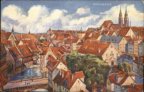 Nuernberg Pegnitzpartie Karlsbruecke / Nuernberg /Nuernberg Stadtkreis